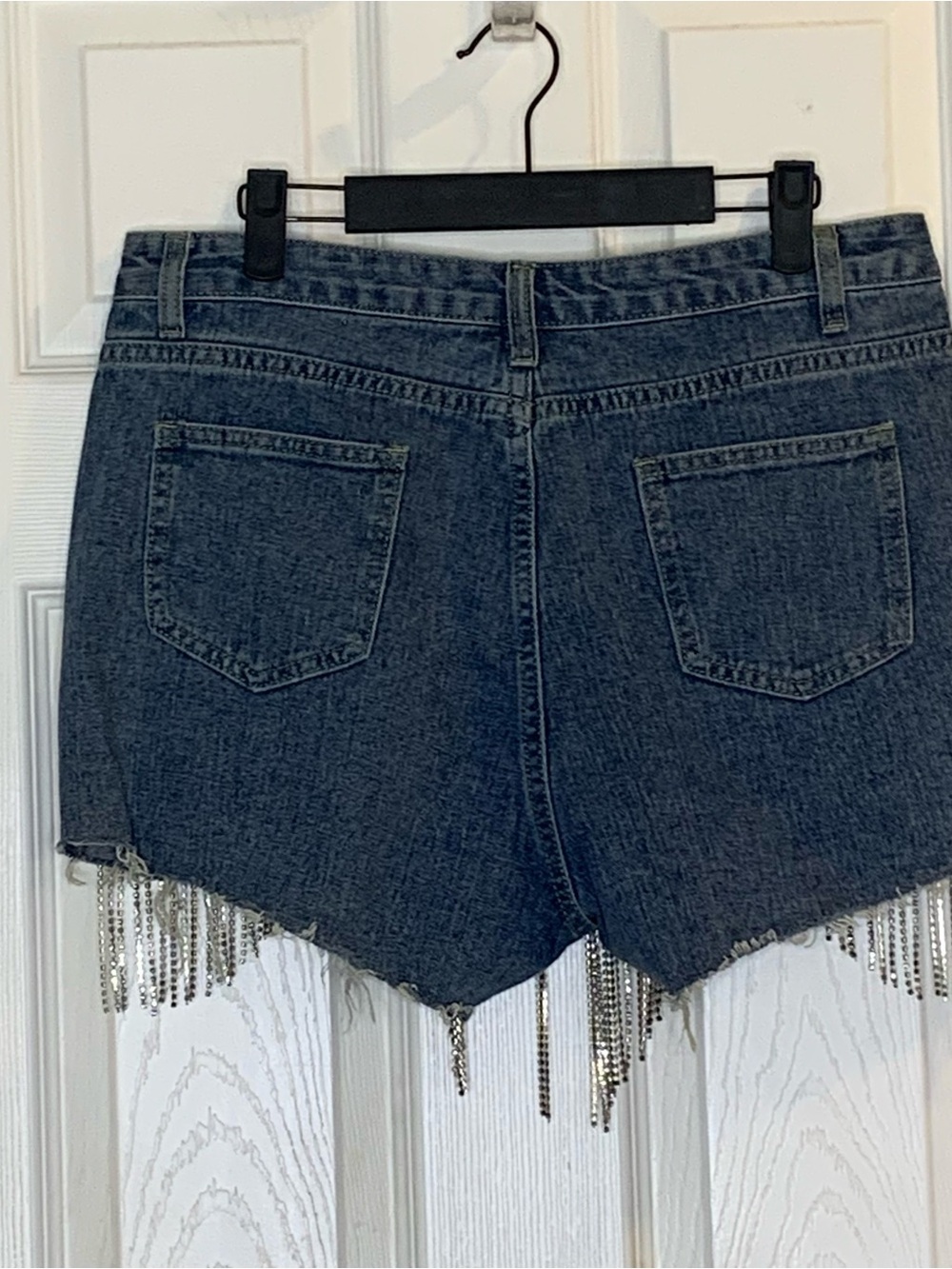 Windsor On The Fringe Denim Shorts Size Large - Picture 10 of 10